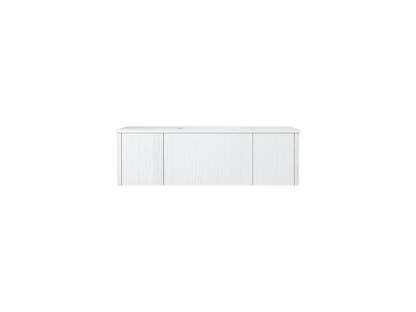 48" Laviva Legno vanity cabinet in Alabaster White — shown with a Matte White VIVA Stone countertop, which is sold separately and not included (cabinet only).
