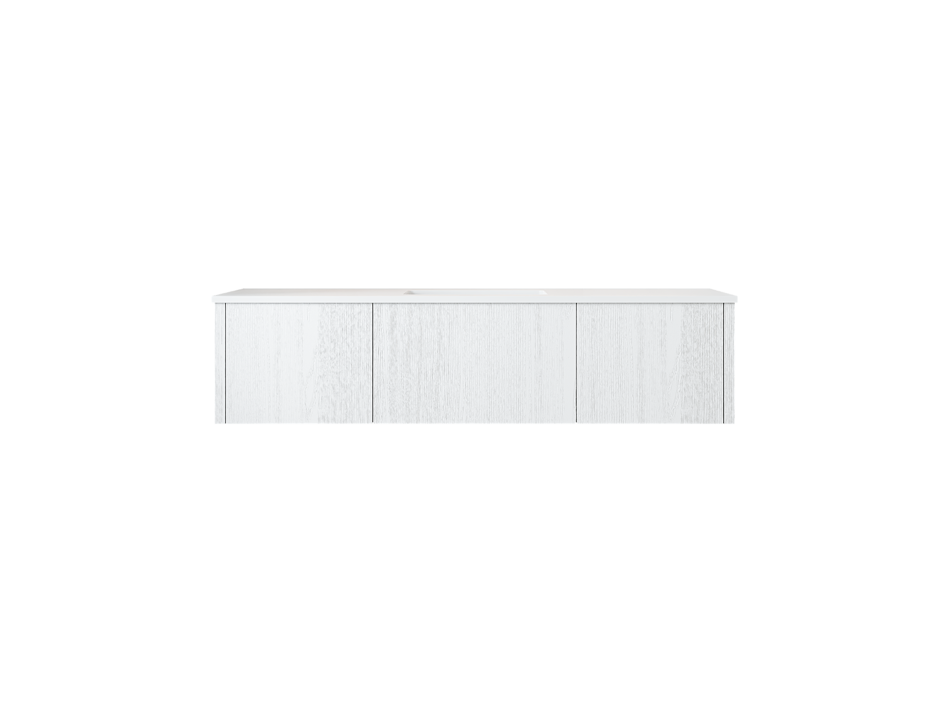 60" Laviva Legno vanity cabinet in Alabaster White Single Sink — shown with a Matte White VIVA Stone countertop, which is sold separately and not included (cabinet only).