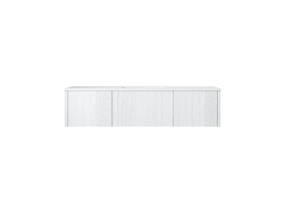 60" Laviva Legno vanity cabinet in Alabaster White Single Sink — shown with a Matte White VIVA Stone countertop, which is sold separately and not included (cabinet only).