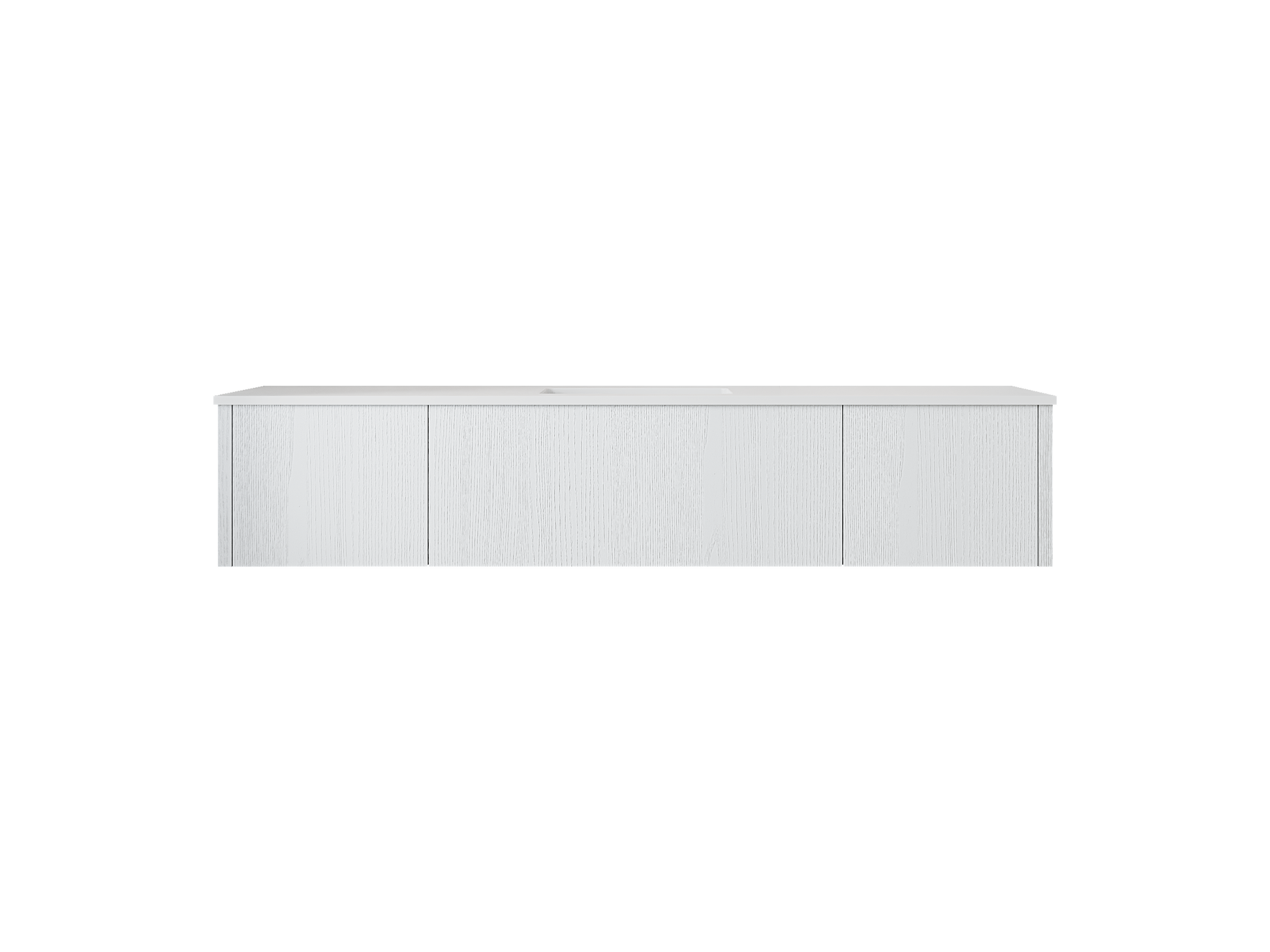 72" Laviva Legno vanity cabinet in Alabaster White Single Sink — shown with a Matte White VIVA Stone countertop, which is sold separately and not included (cabinet only).