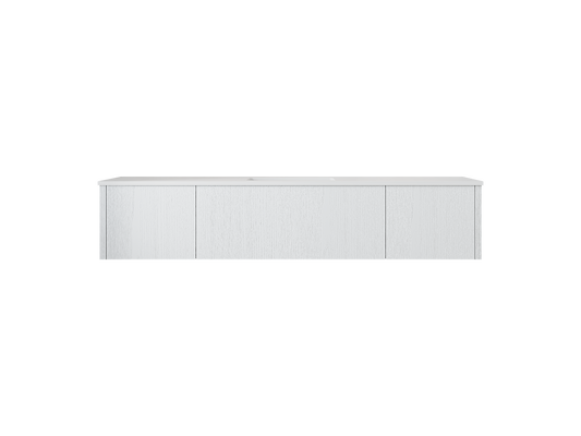 72" Laviva Legno vanity cabinet in Alabaster White Single Sink — shown with a Matte White VIVA Stone countertop, which is sold separately and not included (cabinet only).