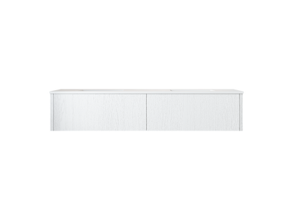 72" Laviva Legno vanity cabinet in Alabaster White Double Sink — shown with a Matte White VIVA Stone countertop, which is sold separately and not included (cabinet only).