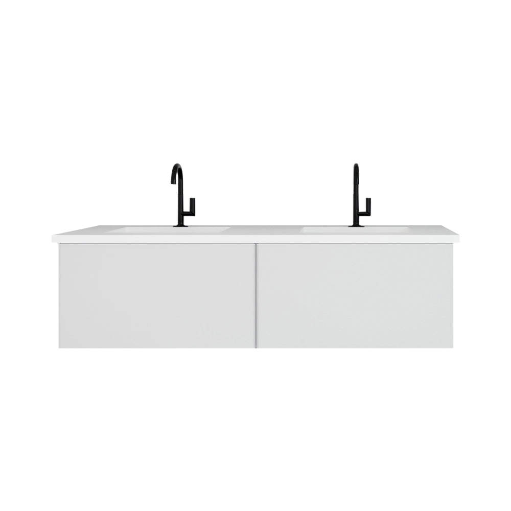 Laviva Vitri 60 inch Cloud White double sink wall-hung bathroom vanity
