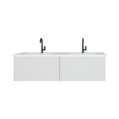 Laviva Vitri 60 inch Cloud White double sink wall-hung bathroom vanity