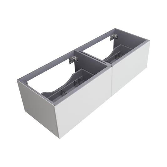 Laviva Vitri 60 inch Cloud White Double Sink Wall Hung bathroom vanity cabinet