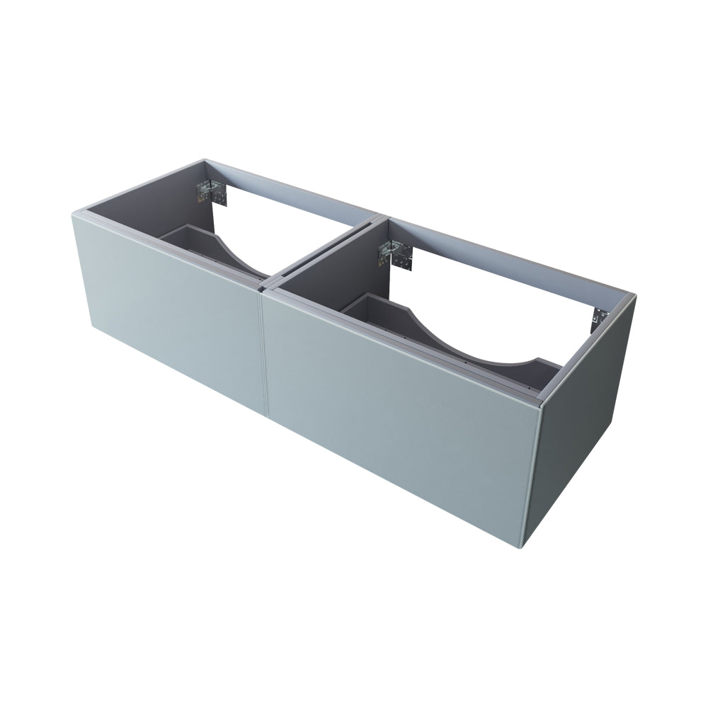 Laviva Vitri 60 inch Fossil Grey Double Sink Wall Hung bathroom vanity cabinet