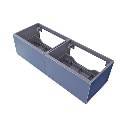 Laviva Vitri 60 inch Nautical Blue Double Sink Wall Hung bathroom vanity cabinet