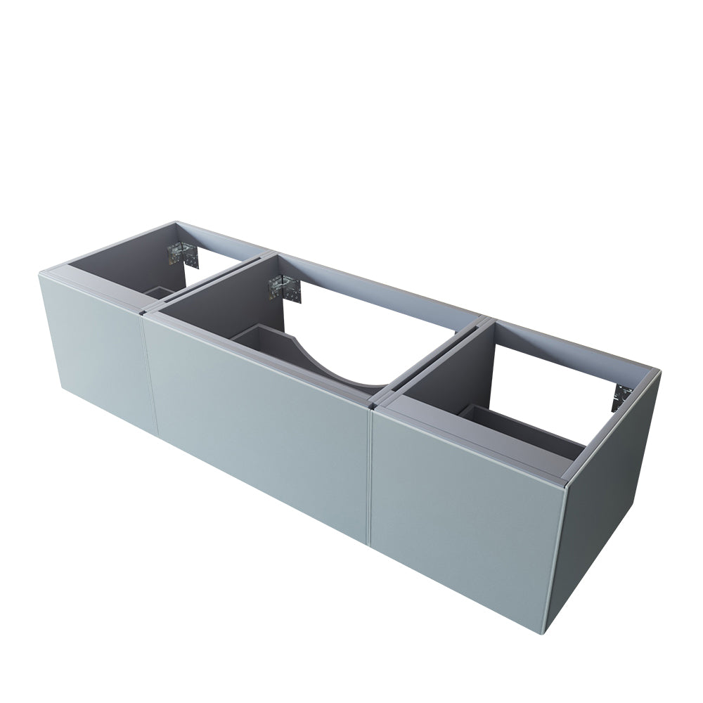 Laviva Vitri 66 inch Fossil Grey Single Sink Wall Hung bathroom vanity cabinet