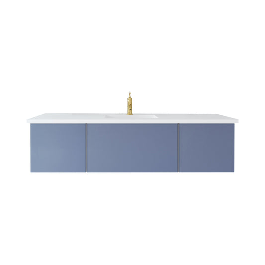 Laviva Vitri 66 inch Nautical Blue Single Sink bathroom vanity