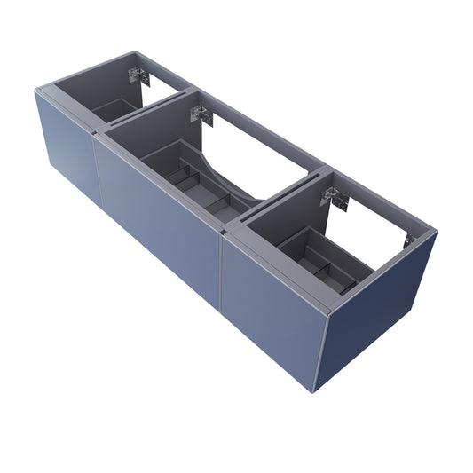 Laviva Vitri 66 inch Nautical Blue Single Sink Wall Hung bathroom vanity cabinet