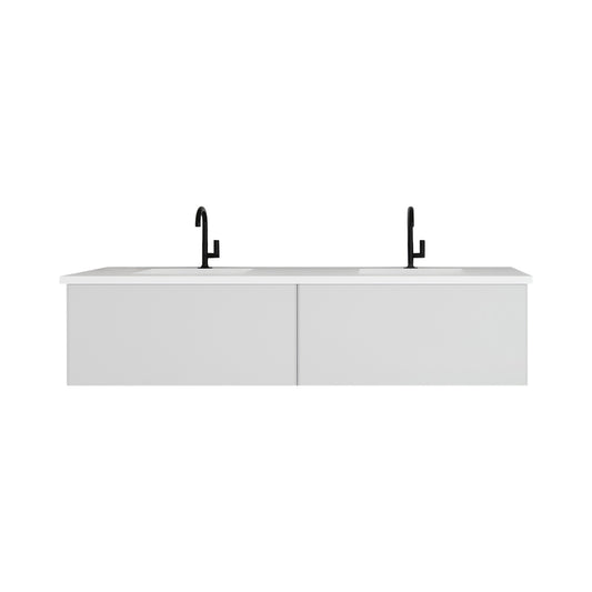 Laviva Vitri 72 inch Cloud White Double Sink bathroom vanity