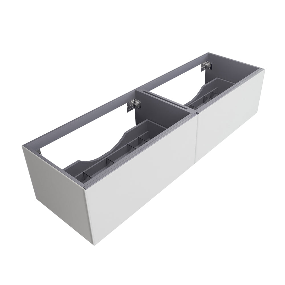 Laviva Vitri 72 inch Cloud White Double Sink Wall Hung bathroom vanity cabinet