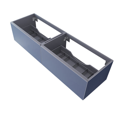 Laviva Vitri 72 inch Nautical Blue Double Sink Wall Hung bathroom vanity cabinet