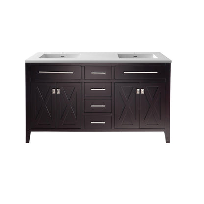 Laviva Wimbledon 60.0 Brown Bathroom Vanity with Quartz Countertop
