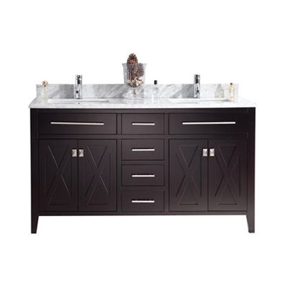 Laviva Wimbledon 60.0 Brown Bathroom Vanity with Quartz Countertop