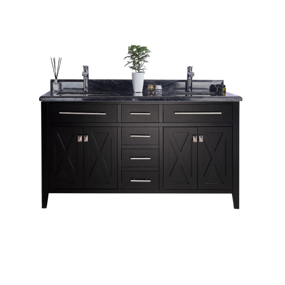 Laviva Wimbledon 60 inch Espresso Double Sink bathroom vanity