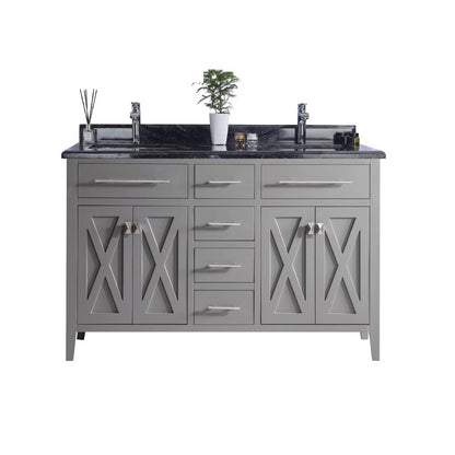 Laviva Wimbledon 60 inch Grey Double Sink bathroom vanity