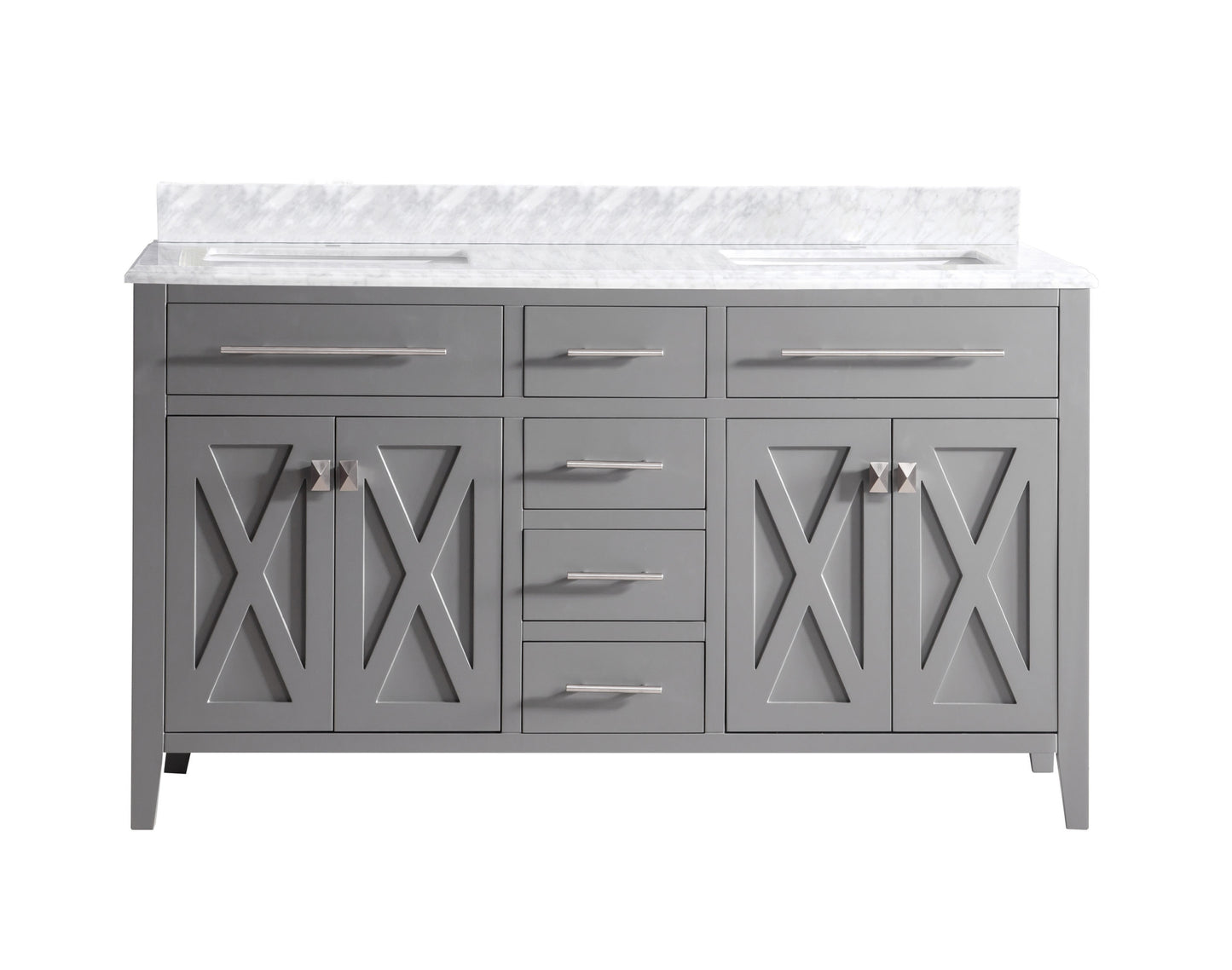 Laviva Wimbledon 60.0 Grey Bathroom Vanity with Quartz Countertop