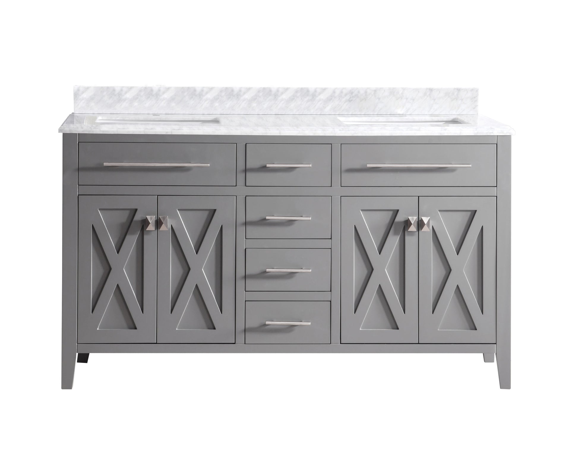 Laviva Wimbledon 60.0 Grey Bathroom Vanity with Quartz Countertop