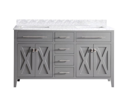Laviva Wimbledon 60.0 Grey Bathroom Vanity with Quartz Countertop