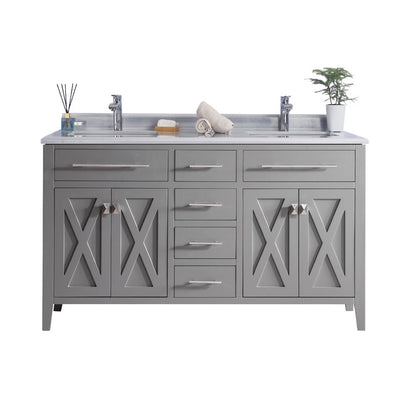 Laviva Wimbledon 60.0 Grey Bathroom Vanity with Quartz Countertop