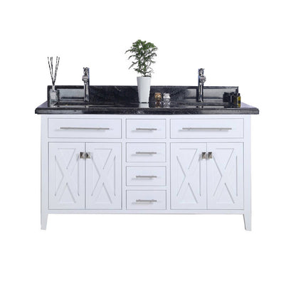 Laviva Wimbledon 60 inch White Double Sink bathroom vanity