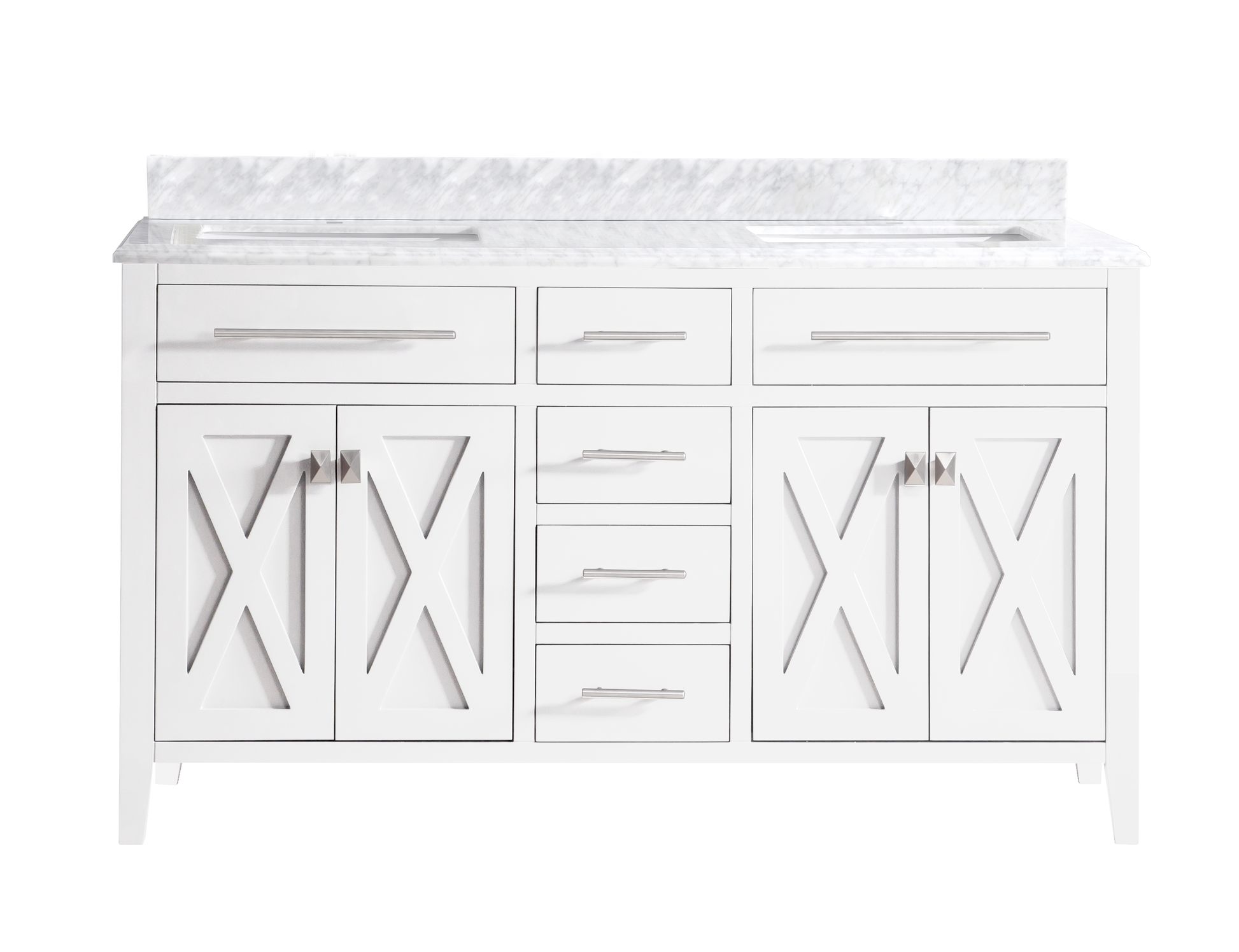 Laviva Wimbledon 60.0 White Bathroom Vanity with Quartz Countertop