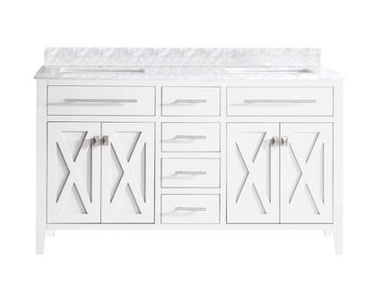 Laviva Wimbledon 60.0 White Bathroom Vanity with Quartz Countertop