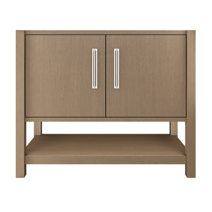 kiawah-single-bath-vanity-42in Smoked Modern Polished Chrome