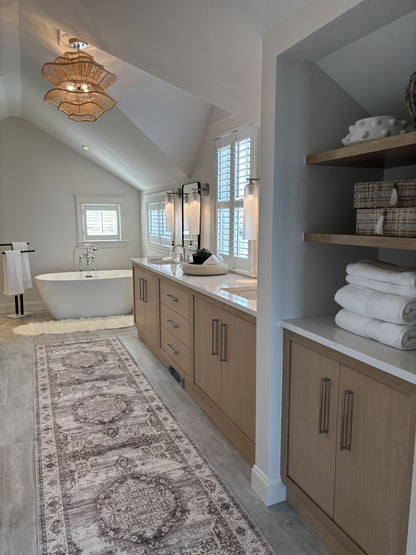 Avalon bath vanity, styled bathroom