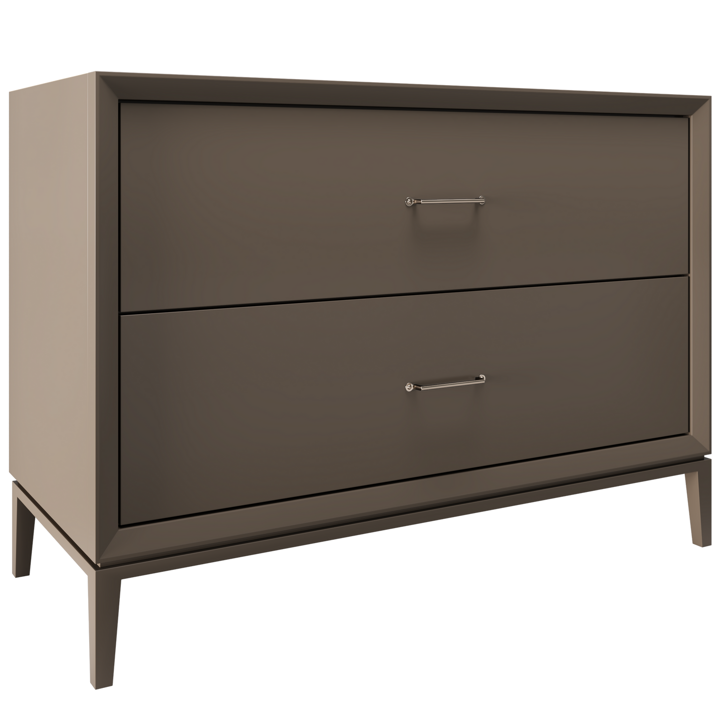 Alexandra 2-Drawer 48" Single Vanity - Truffle / Satin Nickel