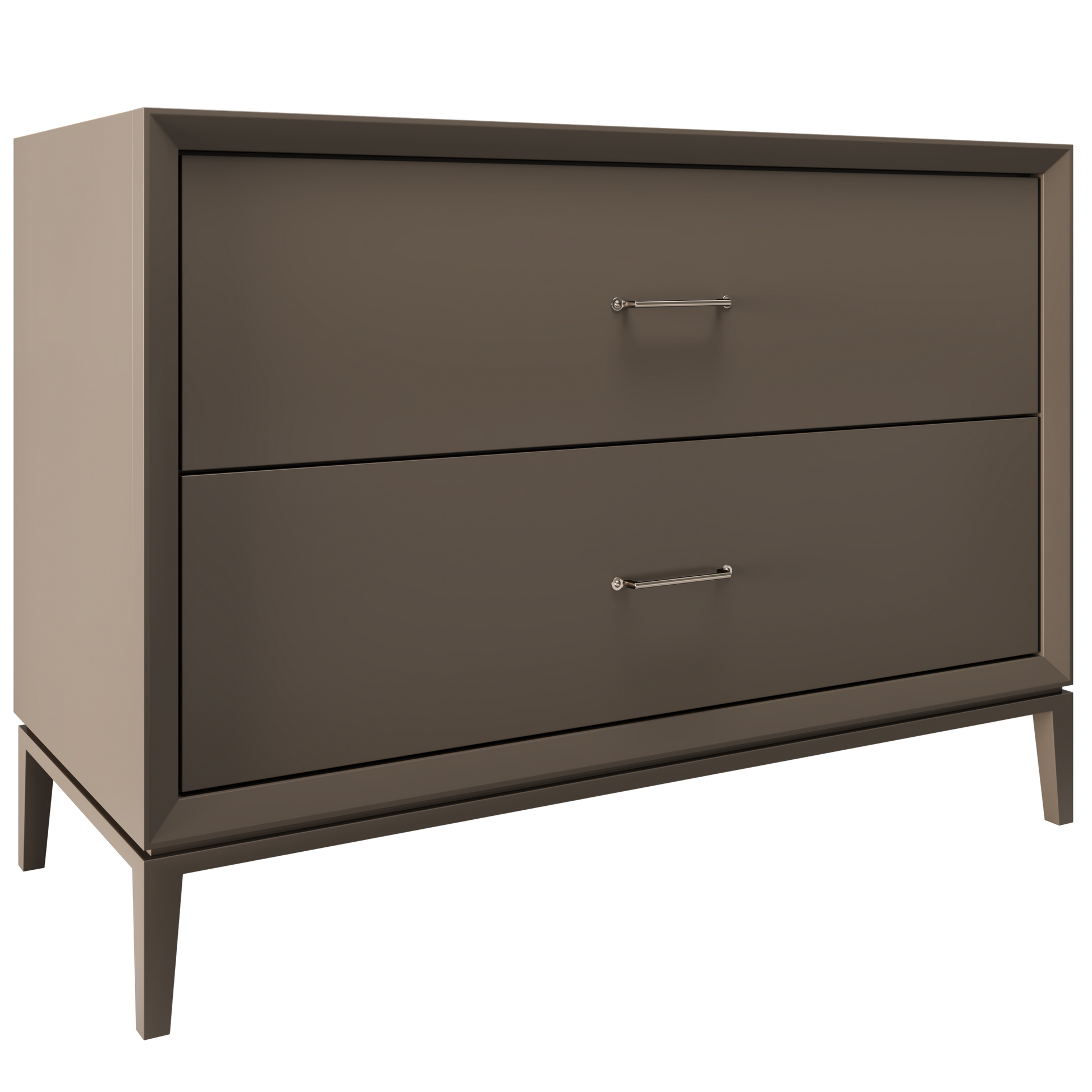 Alexandra 2-Drawer 48" Single Vanity - Truffle / Satin Nickel