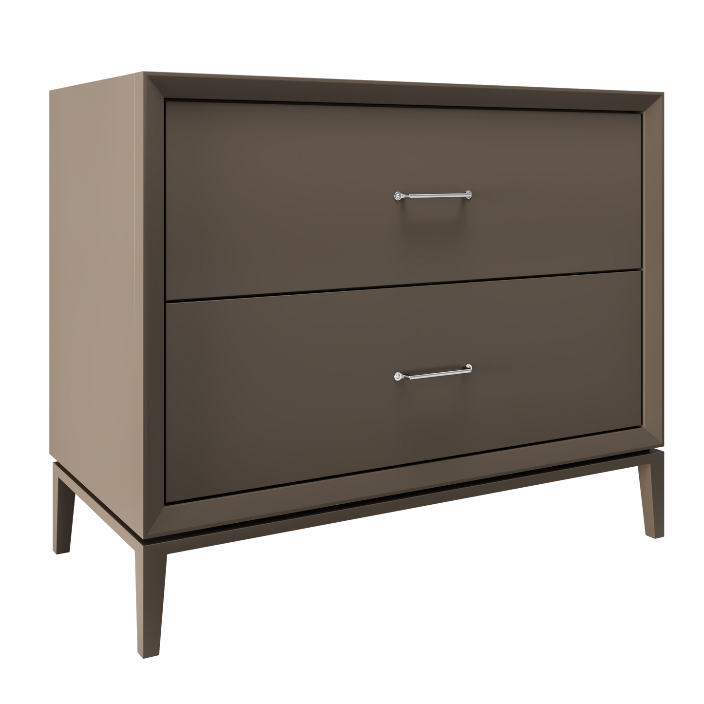 Alexandra 2-Drawer 42" Single Vanity - Truffle / Polished Chrome