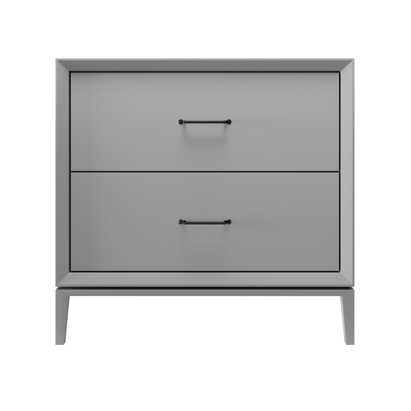 Alexandra 2-Drawer 36" Single Vanity - Platinum Gray / Matte Black