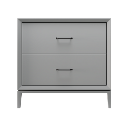 Alexandra 2-Drawer 36" Single Vanity - Platinum Gray / Matte Black