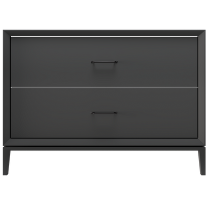 Alexandra 2-Drawer 48" Single Vanity - Off Black / Matte Black