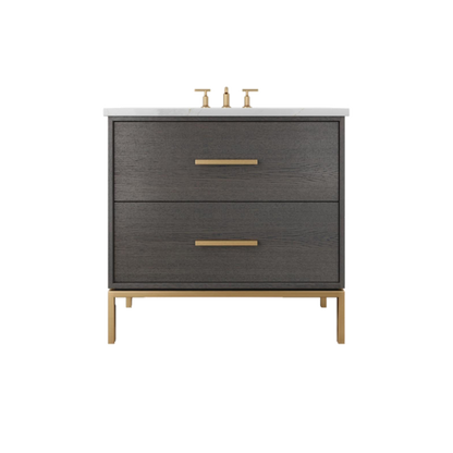 Gray Weathered / Satin Gold