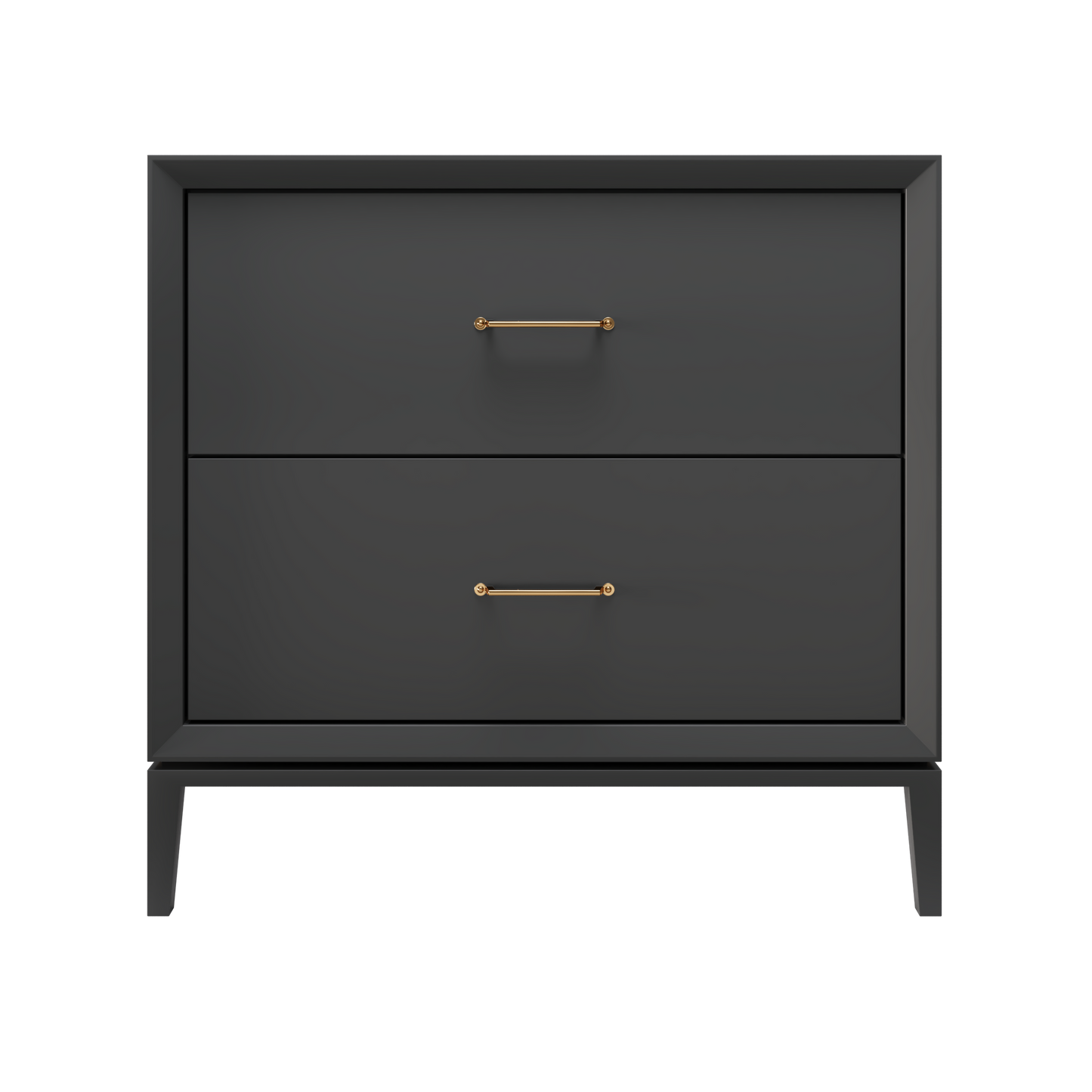 Alexandra 2-Drawer 36" Single Vanity - Off Black / Satin Gold