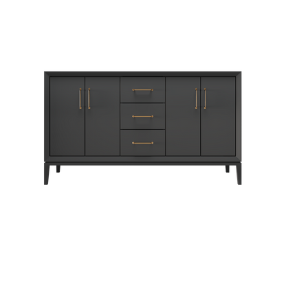 Off Black / 60" Wide / Satin Gold
