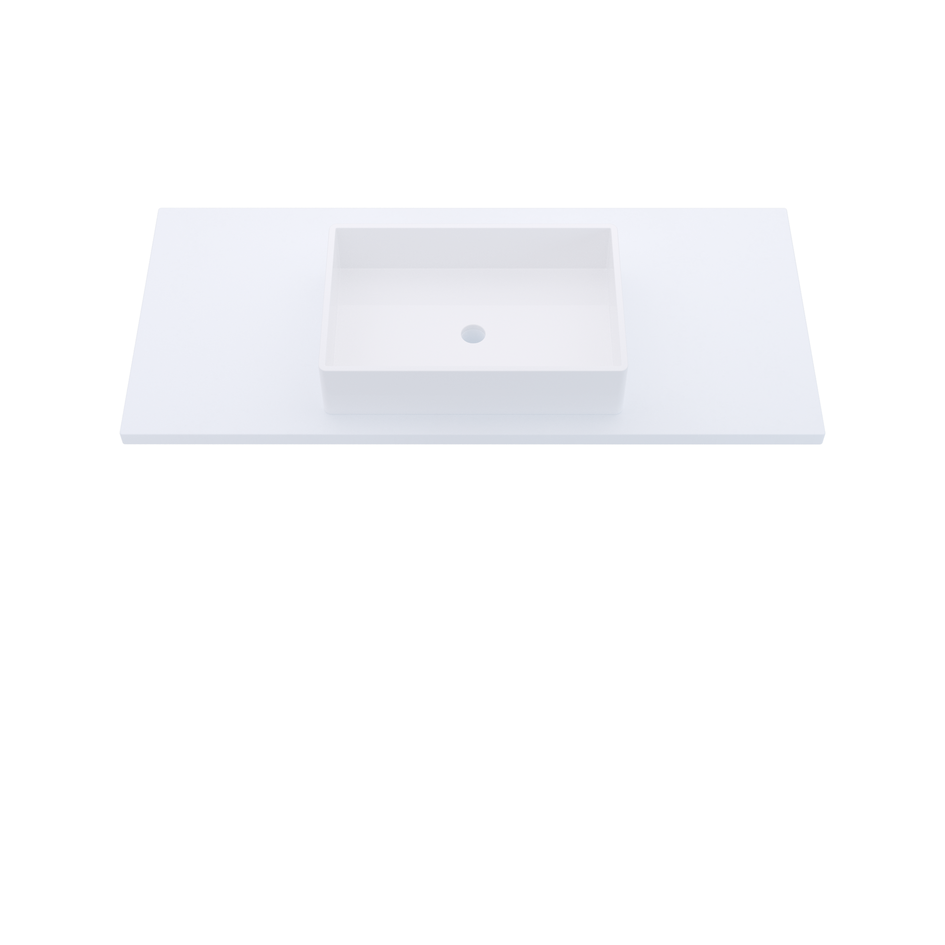 49" Vanderloc Silestone® Quartz Bathroom Vanity Top | Single Vigo Sink | Centered in Miami White