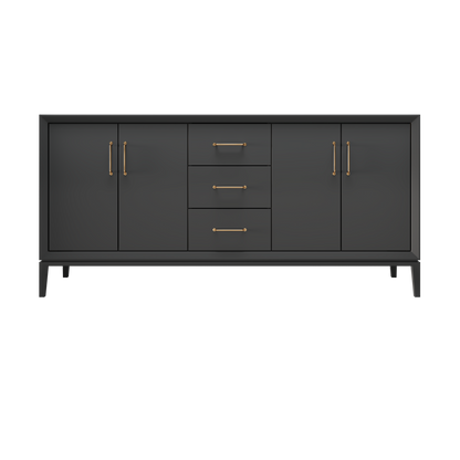 Off Black / 72" Wide / Satin Gold