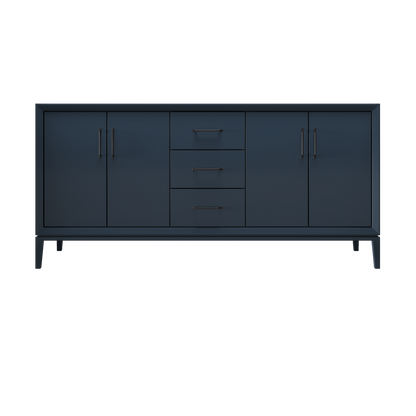 Hague Blue / 72" Wide / Matte Black
