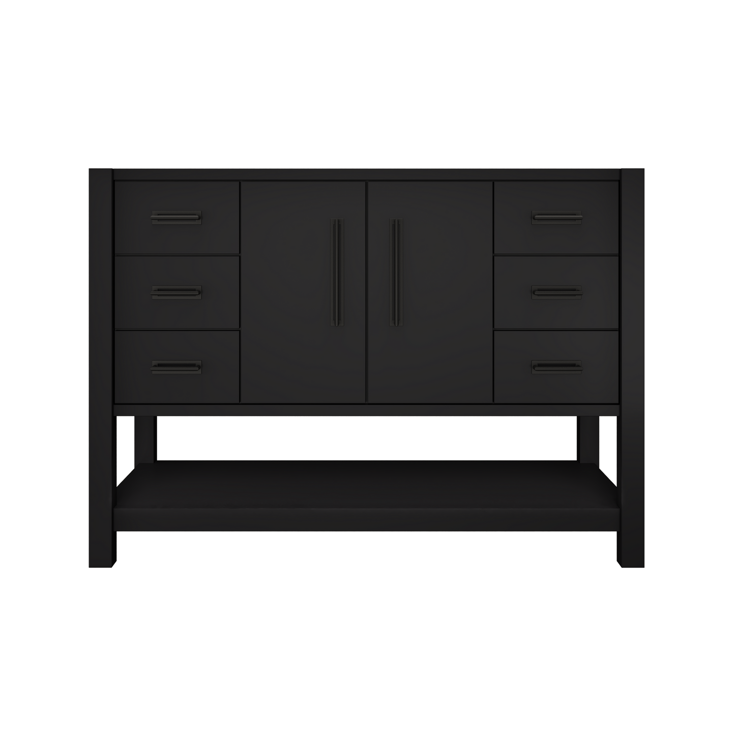 Kiawah Single Extra-Wide Bath Vanity 48in Noir Matte Black