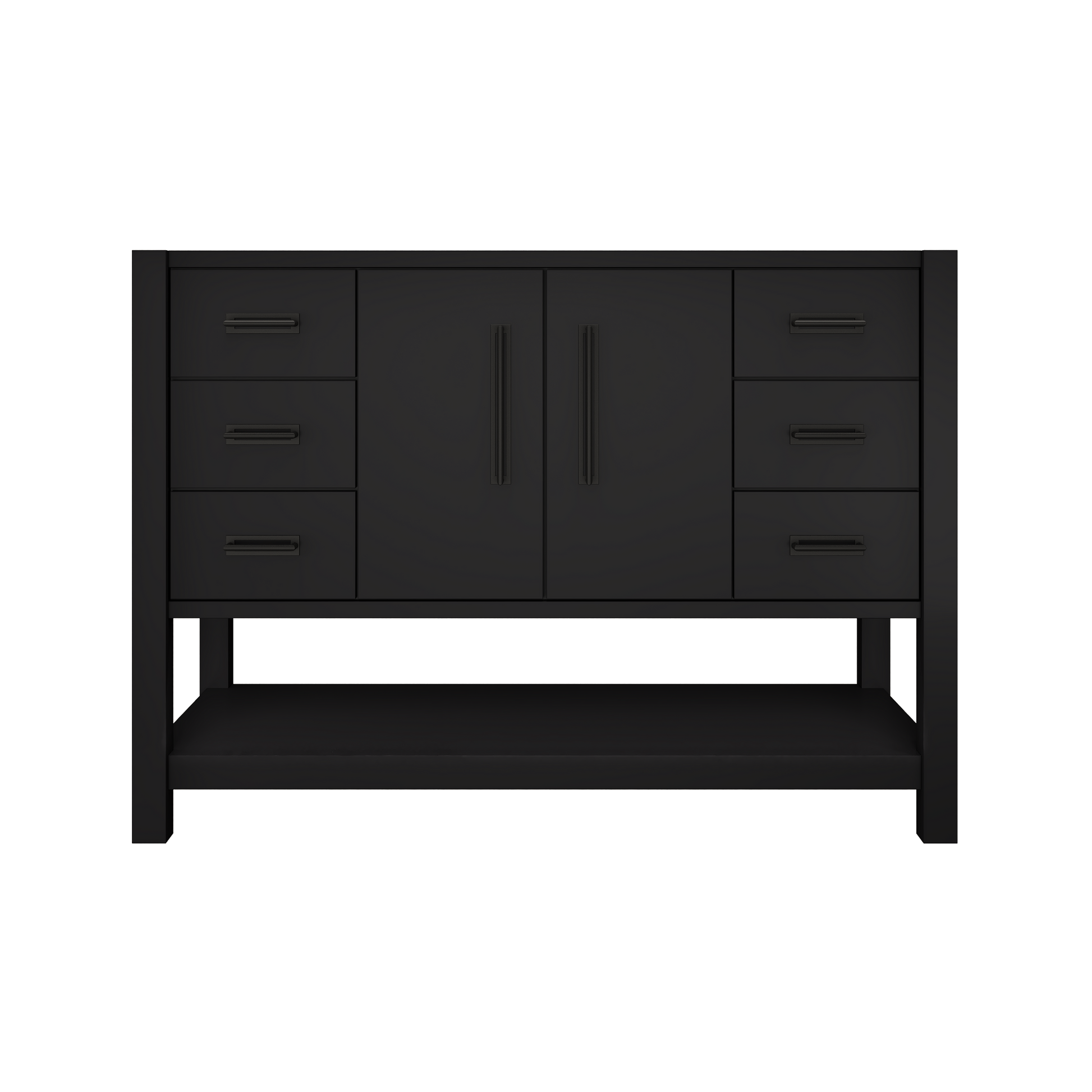 Kiawah Single Extra-Wide Bath Vanity 48in Noir Matte Black