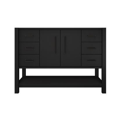 Kiawah Single Extra-Wide Bath Vanity 48in Noir Matte Black