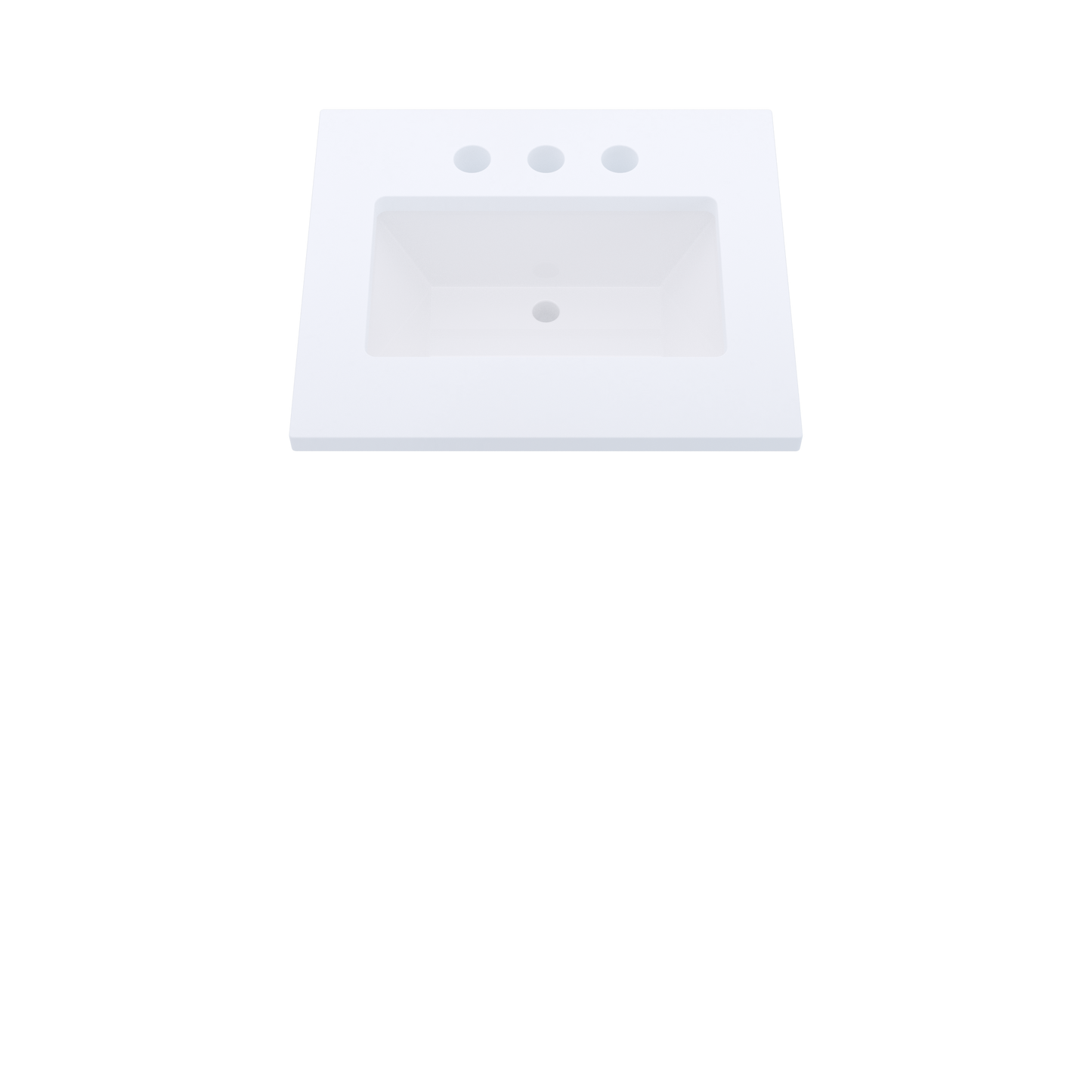 25" Vanderloc Silestone® Quartz Bathroom Vanity Top | Single Rectangle Sink | Centered in Miami White