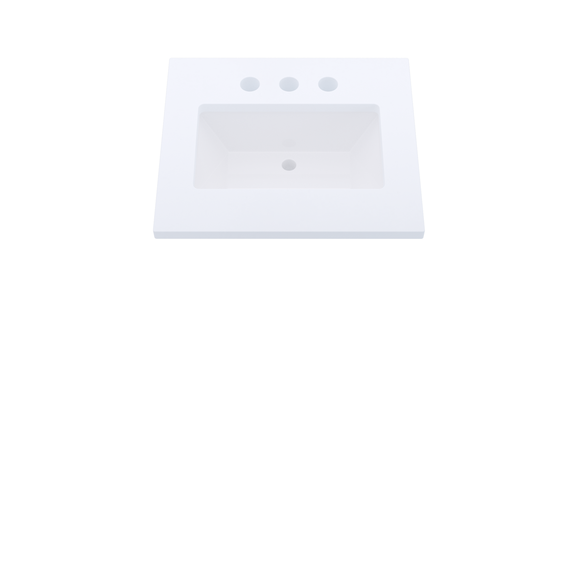25" Vanderloc Silestone® Quartz Bathroom Vanity Top | Single Rectangle Sink | Centered in Miami White