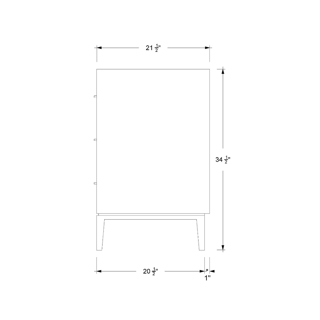 Vanderloc Alexandra Three-Drawer Single Bath Vanity - Vanderloc bathroom vanity product dimensions