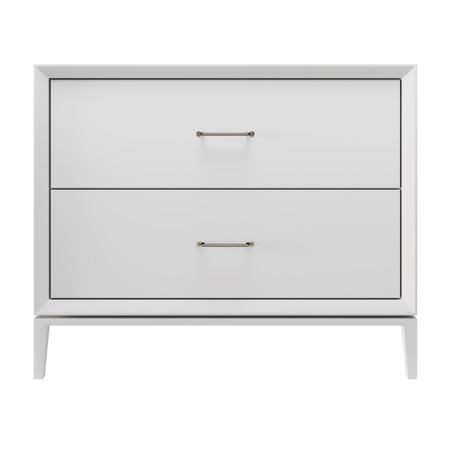 Alexandra 2-Drawer 42" Single Vanity - Strong White / Satin Nickel