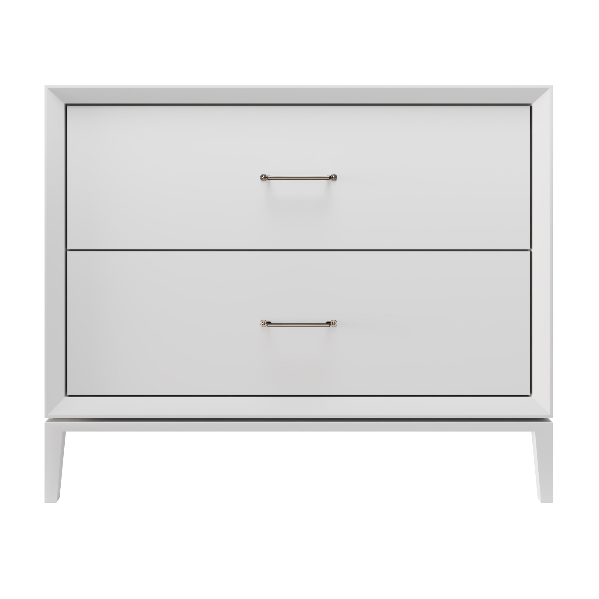 Alexandra 2-Drawer 42" Single Vanity - Strong White / Satin Nickel